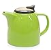 Tealyra - Drago Ceramic Teapot Lime - 37-ounce (4-6 cups) - Large Stylish Teapot - Stainless Steel Lid Extra-Fine Infuser To Brew Loose Leaf Tea - Leed-Free - 1100ml