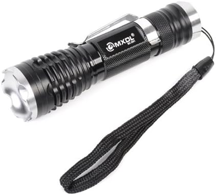 MXDL MX-2001 CREE T6 LED 5 Mode 960 Lumens 3.7V 18650 Zoomable Focus Portable Flashlight Torch Light Black