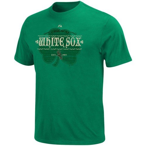 Majestic Chicago White Sox Kelly Green Irish Baseball T-shirt