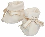 Nature Baby Organic Cotton Drawstring Booties, 0-3 months, Nature Baby Print