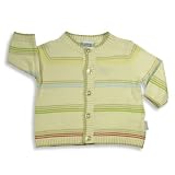 Little Me - Newborn And Infant Boys Long Sleeve Striped Sweater Cardigan, Ivory, Multi (Size 9Months)