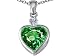 Original Star K(tm) Heart Shape 10mm Simulated Emerald Heart Pendant in .925 Sterling Silver