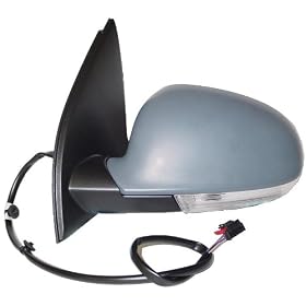 VW GOLF MK5 03-09 PRIMED ELECTRIC DOOR/WING MIRROR PASSENGER SIDE