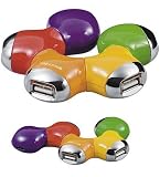 Produkt-Bild: USB 2.0 Verteiler Blister USB 'A' Stecker > 4 x USB 'A' Buchse USB - HUB 4 Port Flexible Hub USB 2.0