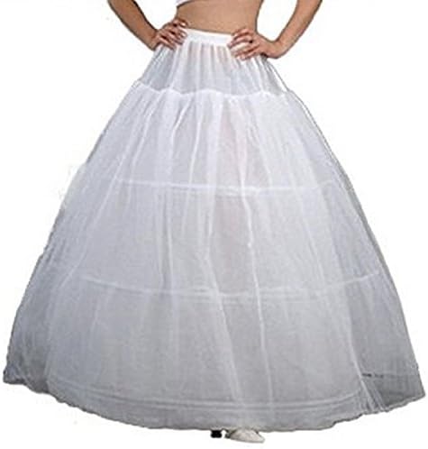 Balaladress 3 Hoop Underskirt Petticoat for Wedding Bridal Dress White
