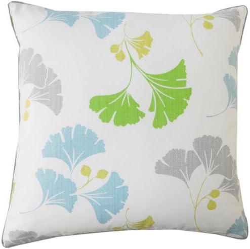 Jiti Gingko Throw Pillow, Cotton, 20-Inch Square, Marine