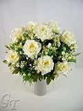 Review GT Decorations  / Artificial Silk Flower Cream Rose and Stamen Bush from GT Decorations