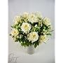 Artificial Silk Flower Cream Rose and Stamen Bush from GT Decorations