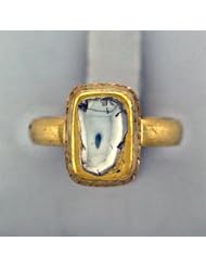 22kt Yellow Gold Rose Cut Diamond Ring Vintage Style Jewelry