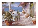 IMAGE OF An Italian Summer IV MUSEUM WRAP CANVAS Print With Added Heavy BRUSHSTROKES N. Fiore 20x16