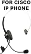 Headset Headphones + Adjustable Volume + Mute Control for Cisco Ip Telephone 7931 7940 7960 7970 7962 7975 7961 7971 7960 M12 M22 and All Series
