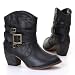 Damen Schuhe, Stiefeletten, H2997, Synthetik in hochwertiger Leder Optik, Schwarz, Gr 36