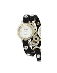 Womens Studded Love Wrap Watch Color: Gold / Black