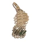 Agate Pendant 17 Wire Wrapped Chrysocolla Silver Cage Crystal Blue White Healing Stone 2