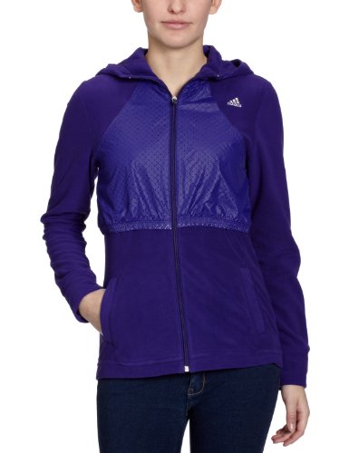 Adidas Damen Trainingsjacke Clima Q34 Hooded Polar, collegiate purple/white, 42 , P90622