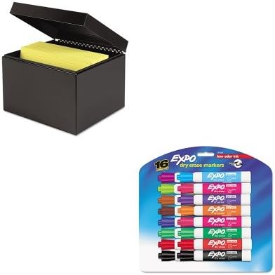 KITMMF263869BLASAN81045 - Value Kit - MMF Index Card File Holds 600 6 x 9 cards (MMF263869BLA) and Expo Low Odor Dry Erase Markers (SAN81045)