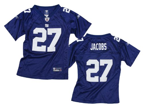 New York Giants Brandon Jacobs #27 NFL Youth, Girls Replica Jersey, Blue
