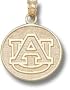 Auburn Tigers 14KT Gold "AU" Oval 5/8" Pendant