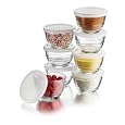 Libbey 6-1/2-Ounce Small Bowls with Plastic Lids, 8-Piece Set Cheap
