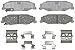 ACDelco Advantage 14D732CH (19286081) Ceramic Rear Disc Brake Pad Set with Hardware