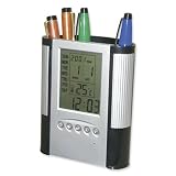 Desk Clock Pen Holder