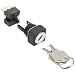 Omron A165K-A2ML-2 Key Type Selector and Switch, Solder Terminal, IP65 Oil Resistant, 16mm Mounting Aperture, 2 Notches, Manual Reset Method, Left Key Release Postion, Square,Double Pole Double Throw Contacts