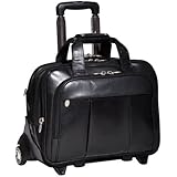 McKleinUSA Damen 80715 R Series Leather Detachable-Wheeled Laptop Case (Black)