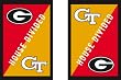 University of Georgia and Georgia Tech - House Divided Flag - Garden Size