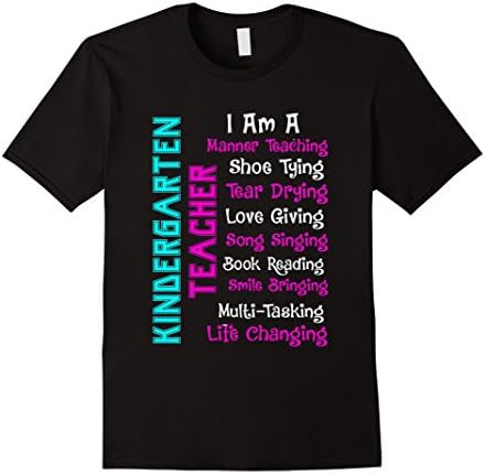 Men's Kindergarten Shirt Funny Kindergarten Teacher Quotes T-Shirt 2XL Black