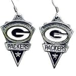 Green Bay Packers Dangle Earrings - NFL Football Fan Shop Sports Team Merchandise