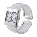 Geneva Platinum Silvertone Bangle Watch