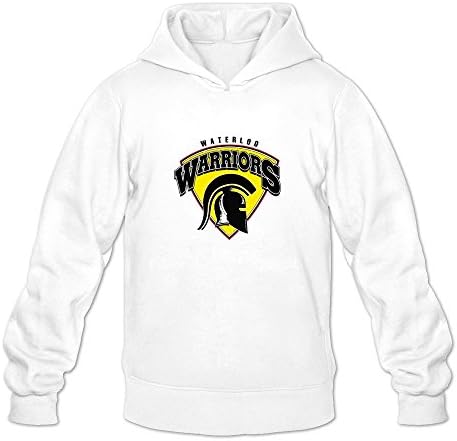 HAGB3K Men Warriors Hoodies M White