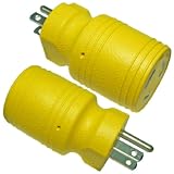 Conntek 30221-YW Twist Lock Adapter 15 Amp 125 Volt Male Plug To 20 Amp Twist Lock Female Connector