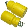 Conntek Twist Lock Adapter with 15 Amp 125 Volt Male Plug To 20 Amp Female Connector