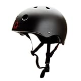 Protec Spitfire Helmet (Medium, Matte Black/ Red)