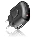 USB Power Steckdosen 220V Adapter Netzteil f�r Boxen / Speaker zB Wavemaster Mobi, X-mini II Capsule, Raikko XS Vacuum Lautsprecher, Stecker Netzstecker - 1.000mAh Output, schwarz