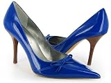 Guess Sally 2 Blue Patent Leather Pointy High Heel Pumps Women's Shoes