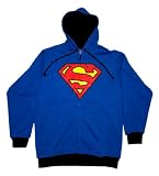Superman Logo Men's Zip Hooded Sweatshirt