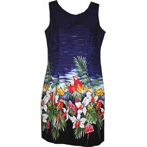 Misses Paradise Island Short Tank Hawaiian Sun Dress