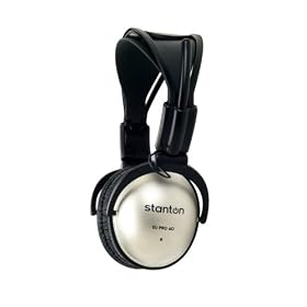 Stanton DJ Pro 60 Compact Stereo Headphones with Carry Bag - Silver