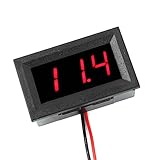 uxcell　電圧計LED　デジタル表示　DC3.0-30V　2.3x1.4x1cm　レッドLED