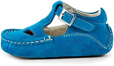 Joojos Toddler Boys / Girls Soft Suede Sandal with Flexible Rubber Soles in Aqua Blue (EU 24 / 8 US Toddler)