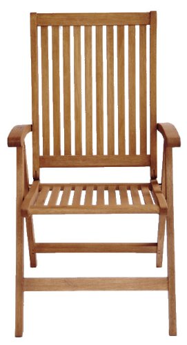 LNO79007 - Eucalyptus Outdoor (Indoor) Garden Tullamore Reclining Chair - Solid FSC Hard Wood (Natural Color)