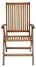 LNO79007 - Eucalyptus Outdoor (Indoor) Garden Tullamore Reclining Chair - Solid FSC Hard Wood (Natural Color)
