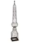 5' Tall Old World Wire Form Obelisk Decorative Candle Holder