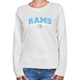NCAA Rhode Island Rams Ladies White Logo Arch Long Sleeve Classic Fit T-shirt-