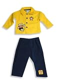 Beyond Basics Kids - Infant Baby Boys 2-Piece Fleece Pant Set, Yellow, Navy
