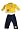 Beyond Basics Kids - Newborn Baby Boys 2-Piece Fleece Pant Set, Yellow, Navy (Size 0-3Months)