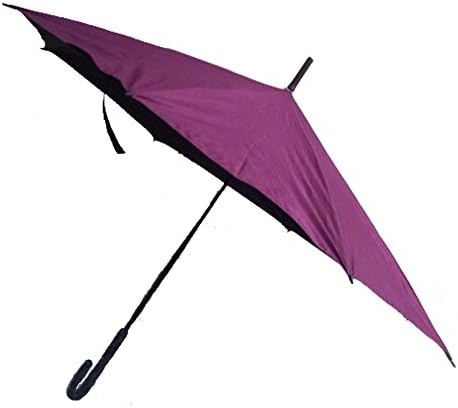 RainAide Reverse Umbrella (Purple). Windproof, 47" Super Large, Double Layered