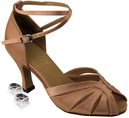 Very Fine Women's Salsa Ballroom Tango Latin Dance Shoes 2713 Bundle - Dance Shoe Heel Protectors 3